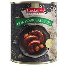 Costas Goa Pork Sausages 320g (Pack of 4) Canned