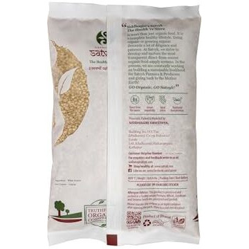 S Siddhagiris SATVYK THE HEALTH re STORE Organic Whole White Sesame (500gm) - Organic White Til | Non - GMO | Antioxidant rich | Raw White Sesame Seeds | Clean White Til