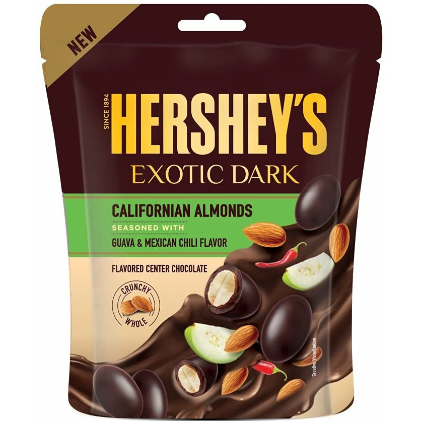 HERSHEYS Exotic Dark Californian Almonds Guava & Mexican Chili Flavor 90 Gram - Pack of 3