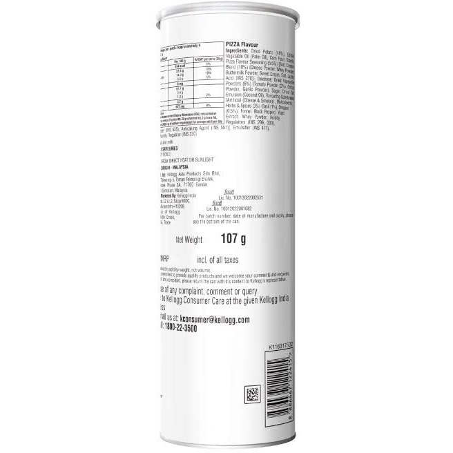 Kelloggs Pringles Salted Pizza 107 Grams(Pack Of 2)