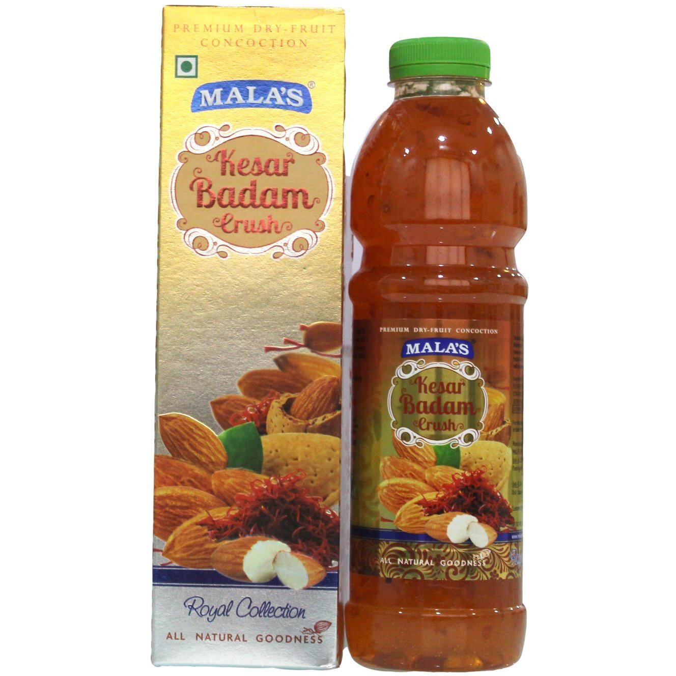 Malas , Liquid Kesar Baddam Crush 750 Millilitre
