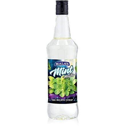 Malas Fruit Mocktail Thick Liquid Syrup Transparent Mint Mojito 750Ml, 1 Count
