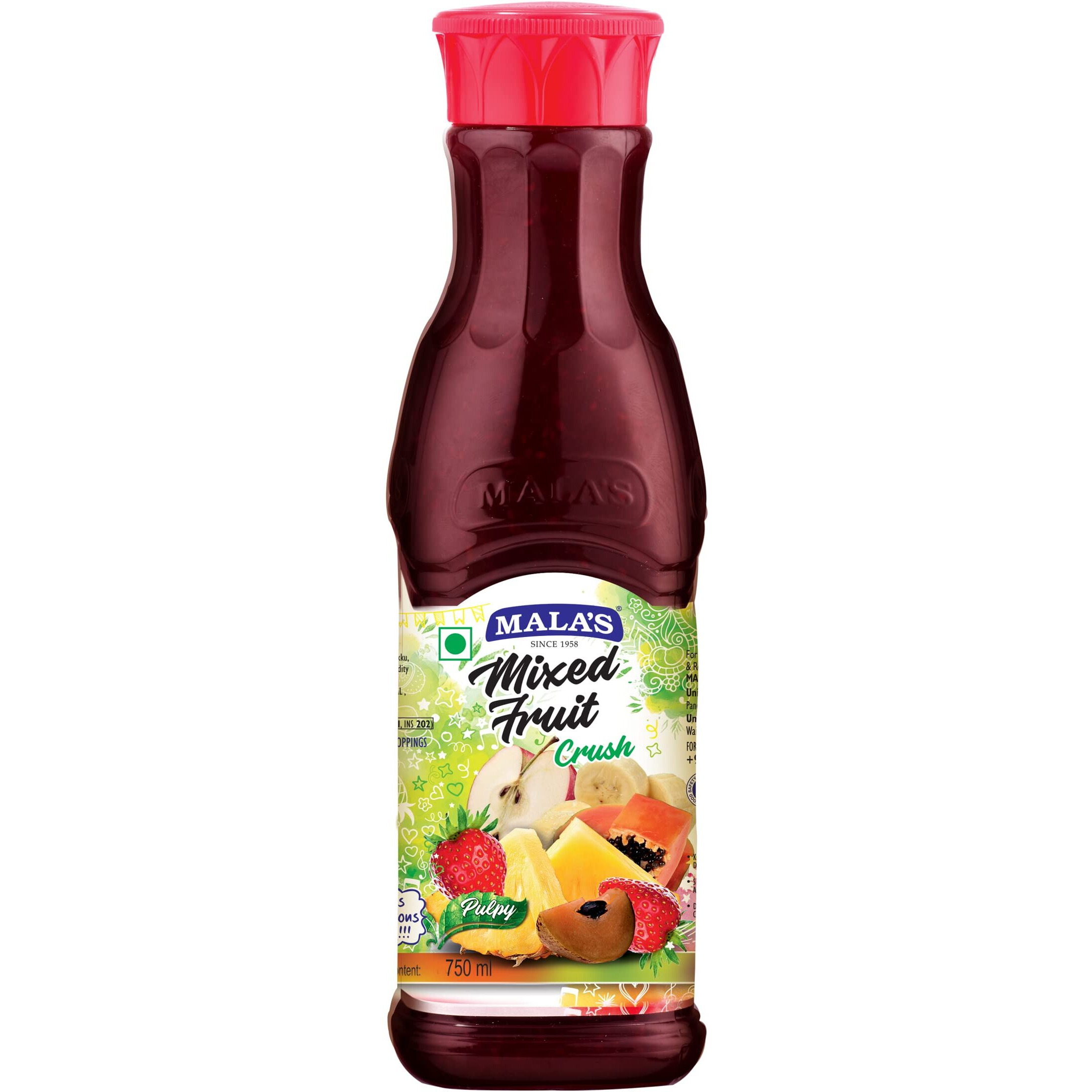 Malas Mixfruit Crush 750Ml,Brown, No Artificial Colors