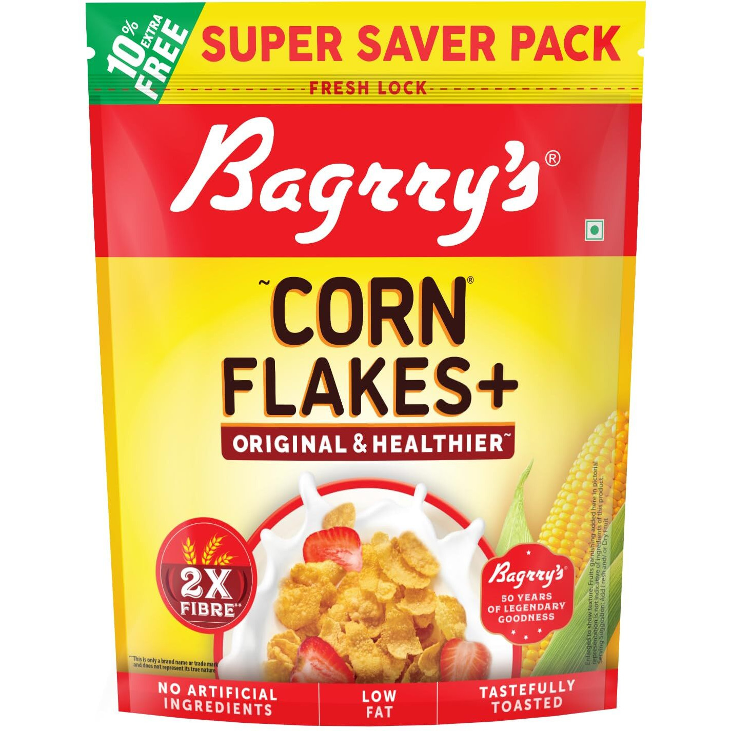 Bagrrys Corn Flakes, 800g (with Extra 80g)