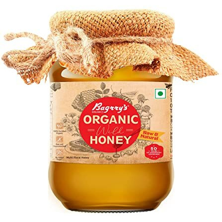 Bagrrys Organic Honey, Premium, Pure, Natural Organic Honey 500gm| 100% Certified Organic, No Added Sugar, Rich in Nutrients, Antioxidants
