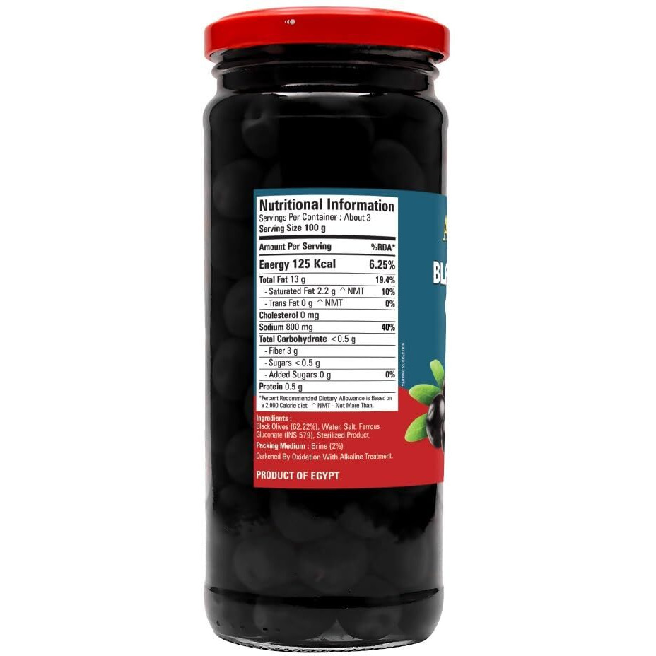 Abbies Black Sliced Olives (450 g) + Green Sliced Olives (450 g), Pack of 1 Each, for Authentic Taste in Cooking, Snacking, Pizzas toppings or Italian Pastas Ingredient