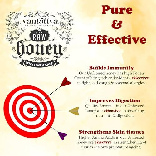 VANTATTVA-NATURES GOODNESS... NMR tested Pure Organic Raw Honey -700 gm | Unprocessed Himalayan wild forest Honey | Natural & Original