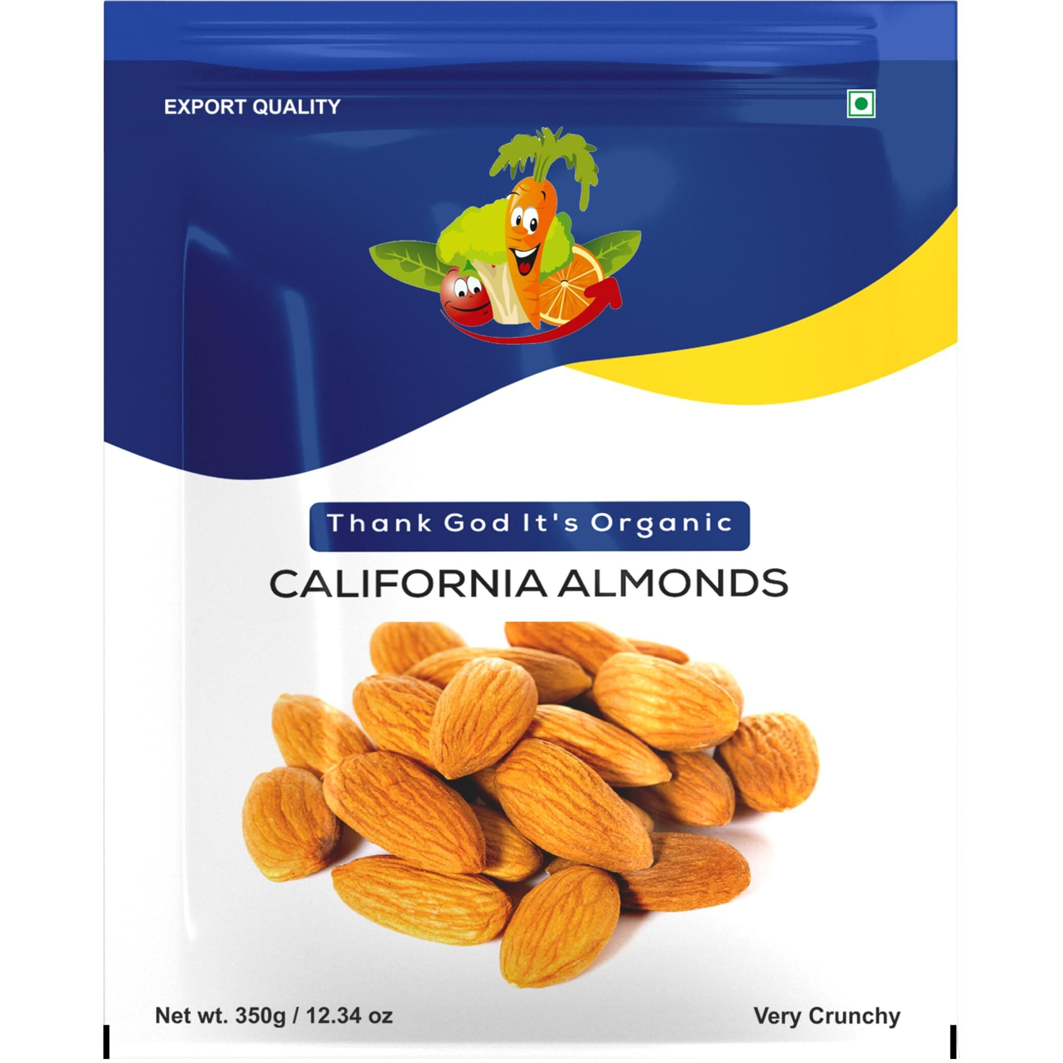 Thank God its organic california almonds 200 gm