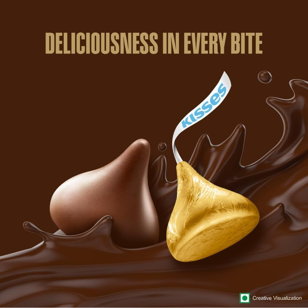 HERSHEYS Kisses Milk Chocolate|Melt-In-Mouth Chocolates 108Gram - Pack Of 2