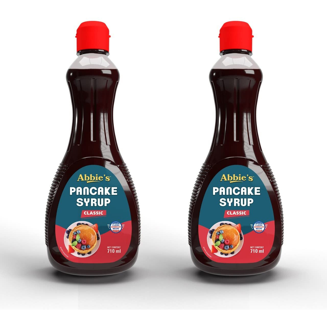 Abbies Pancake Syrup, 710ml, Pack of 2 | Authentic American Recipe | Use on Pancakes, Waffles, Ice Creams, Crepes, French Toast