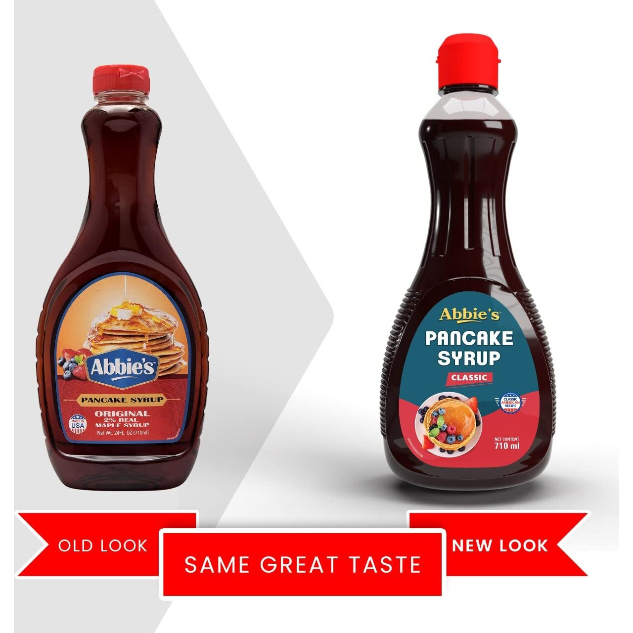 Abbies Pancake Syrup, 710ml, Pack of 2 | Authentic American Recipe | Use on Pancakes, Waffles, Ice Creams, Crepes, French Toast