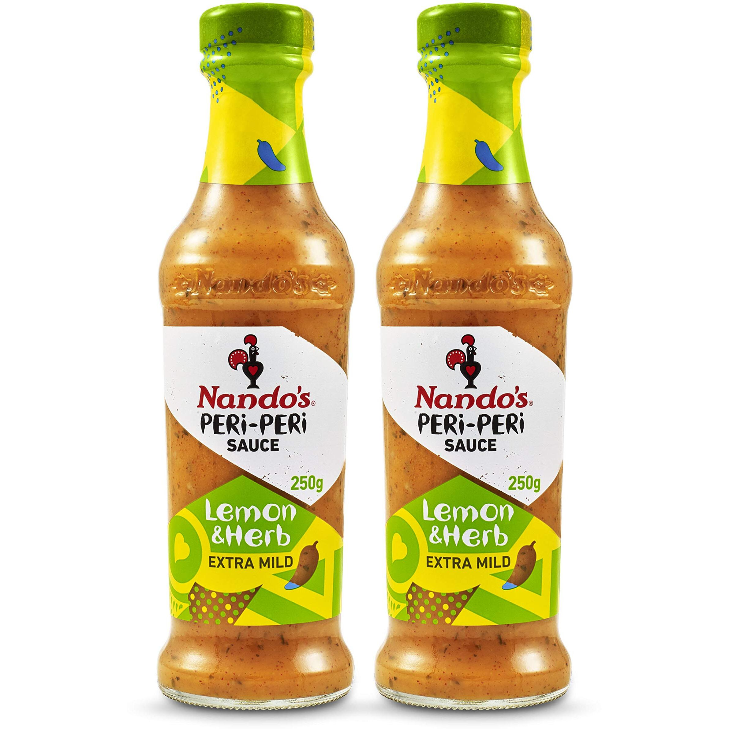 Nandos Peri Peri Chilli Sauce - Lemon And Herb, 250 Gm, Pack Of 2, Product Of The Netherlands