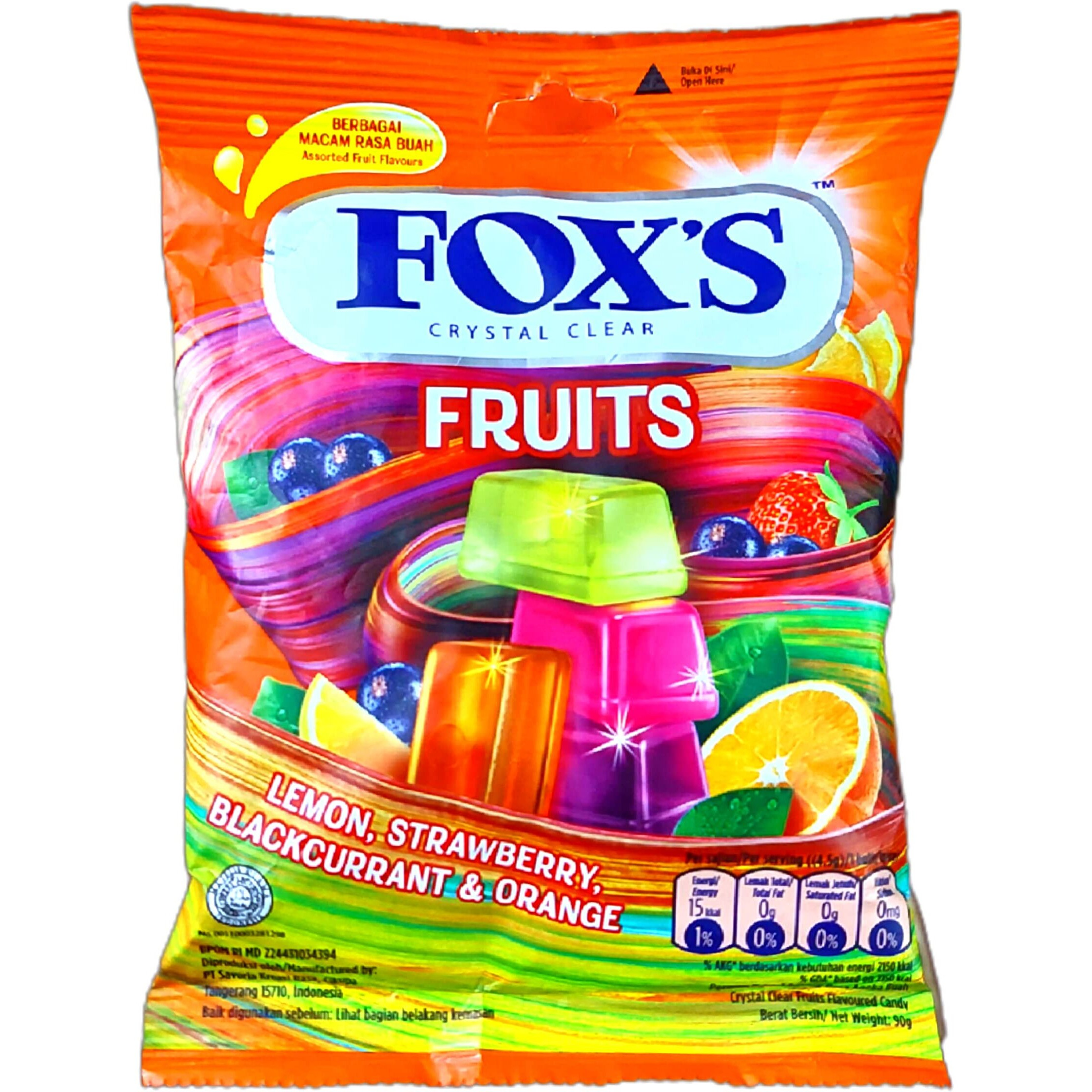 Foxs Crystal Clear Candy- Mints Candy, Fruits Candy, Berries Candy And Fruity Mints Candy 90 Grams Each- Combo Pack Of 4