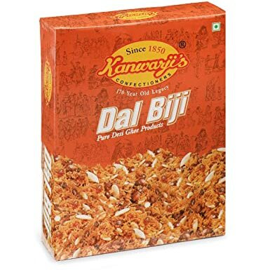 Kanwarjis Confectioners|Made with Pure 100% Desi Ghee | Dalmoth|Namkeen|100% Handmade and Ready to eat|Kaju Dal Biji (400gm)