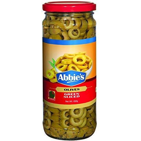 Abbies Green Sliced Olive, 450g, Product of Spain
