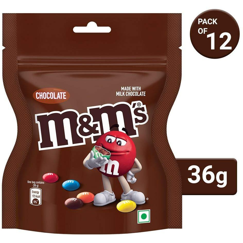 M&Ms Milk Chocolate Candies - 32g (Pack of 12)