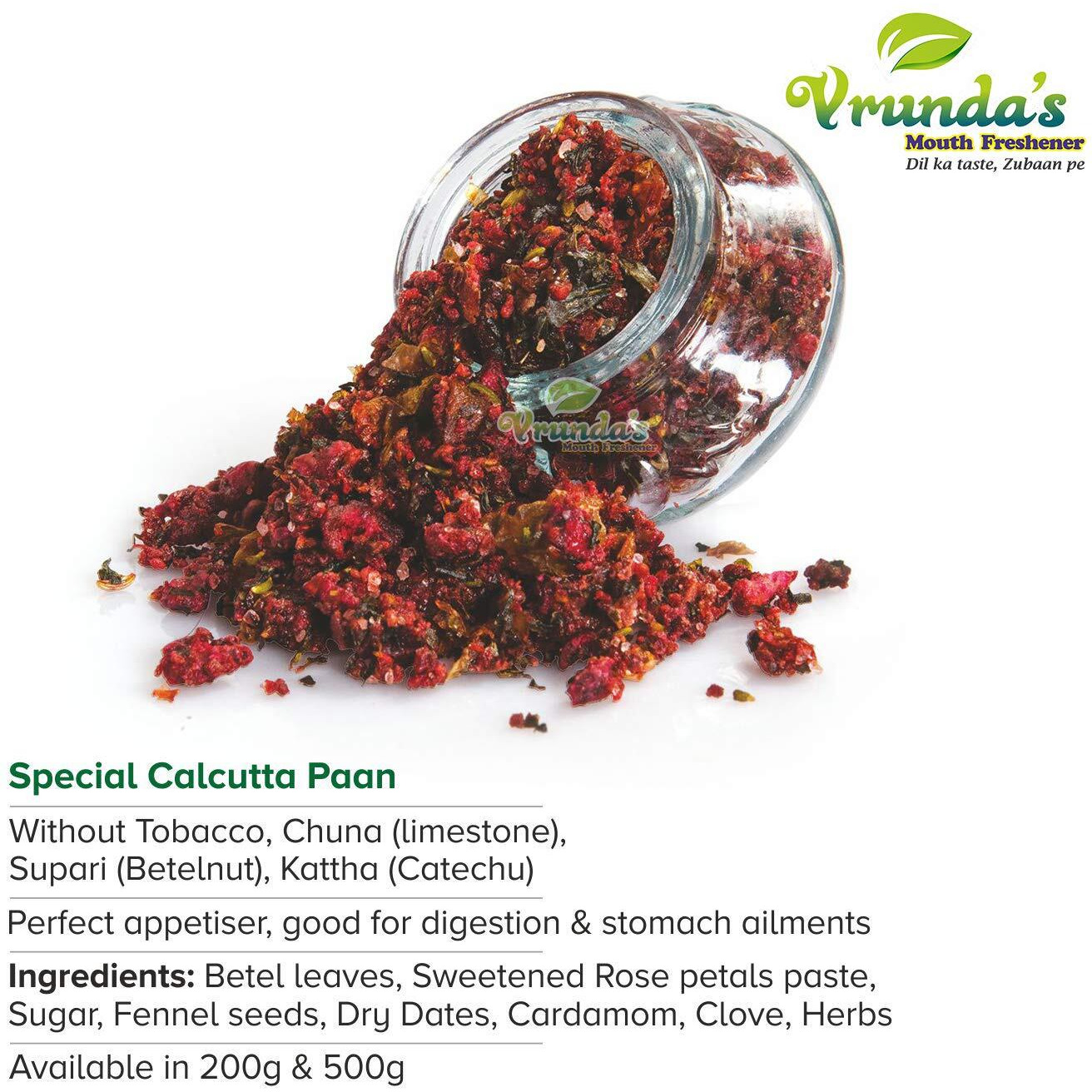 Vrundas Special Calcutta Paan/Mitha Paan/Paan Masala 500 GM