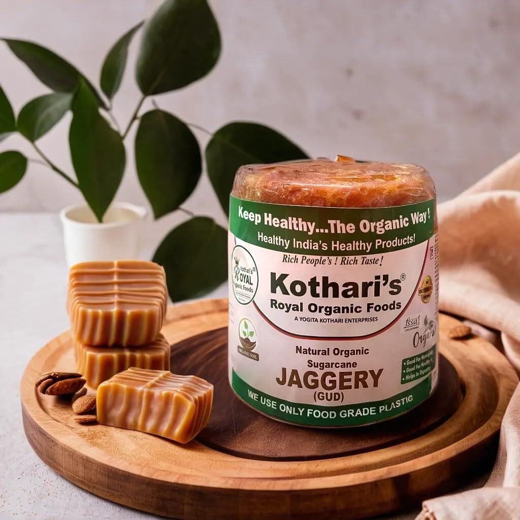 Kothais Royal Organic Jaggery Pack Of 3 2998 GM(Sugarcane Jaggery Block/Gud/Gur/Gud Bhelli/Vellam/Sharkara Bellam/Nattu/Jaggey/Pure/Natural/No Preserveti