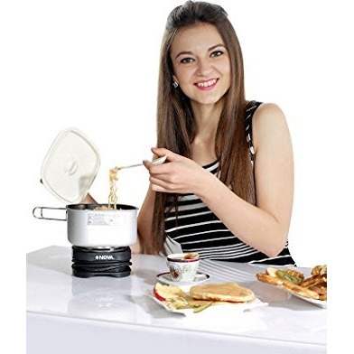 Nova TC-1550 Travel Cooker, Outer Lid, Black, Teflon, 1 Liter