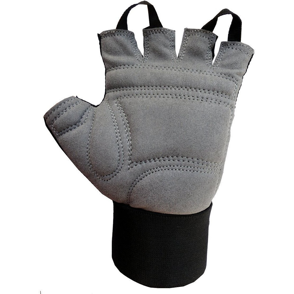 Kobo Faux Leather Wtg-09 Gym Gloves with Wrist Support, Small (Black)