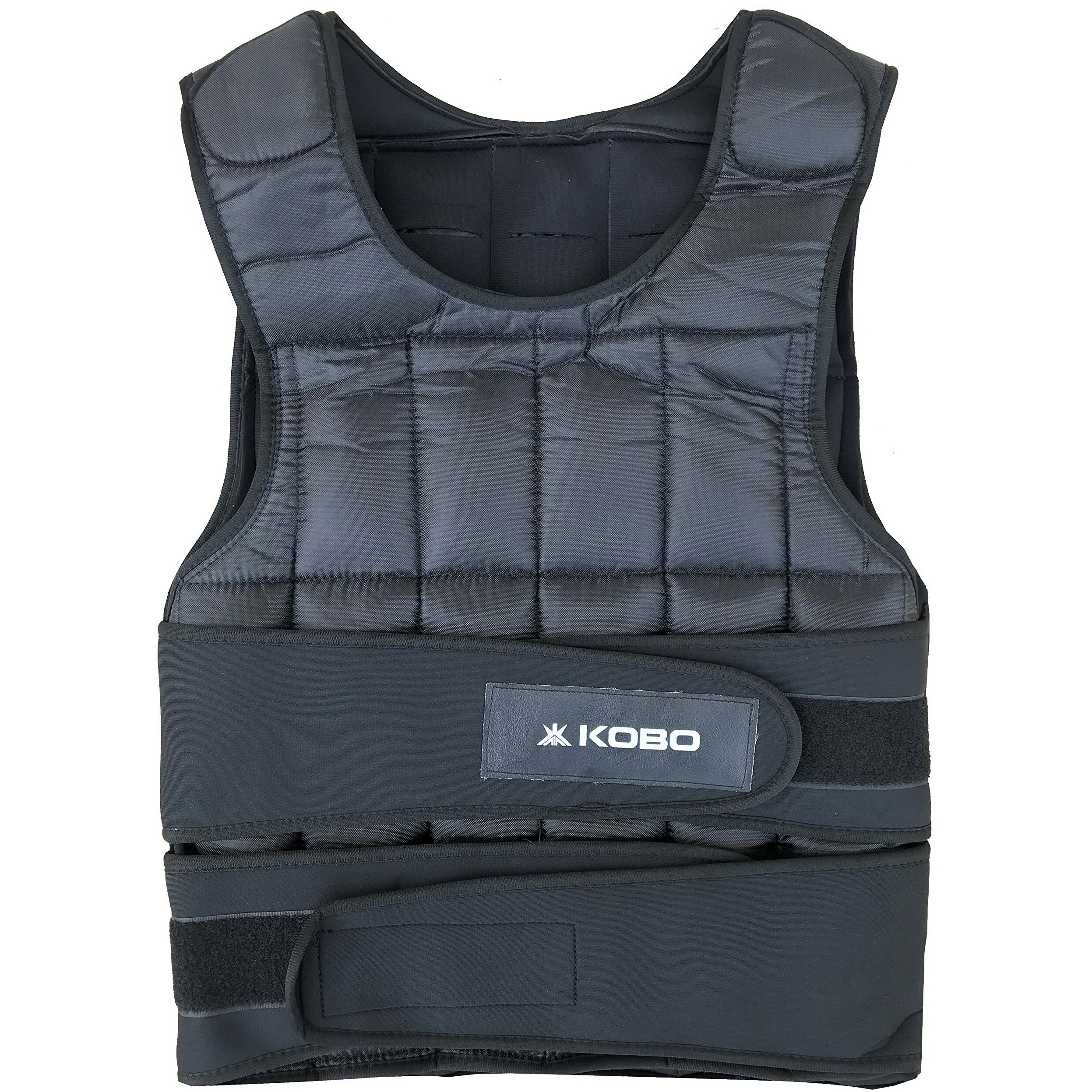 Kobo - CTA-20 CTA-20 Nylon Weighted Vest, Adult 15Kg (Black)