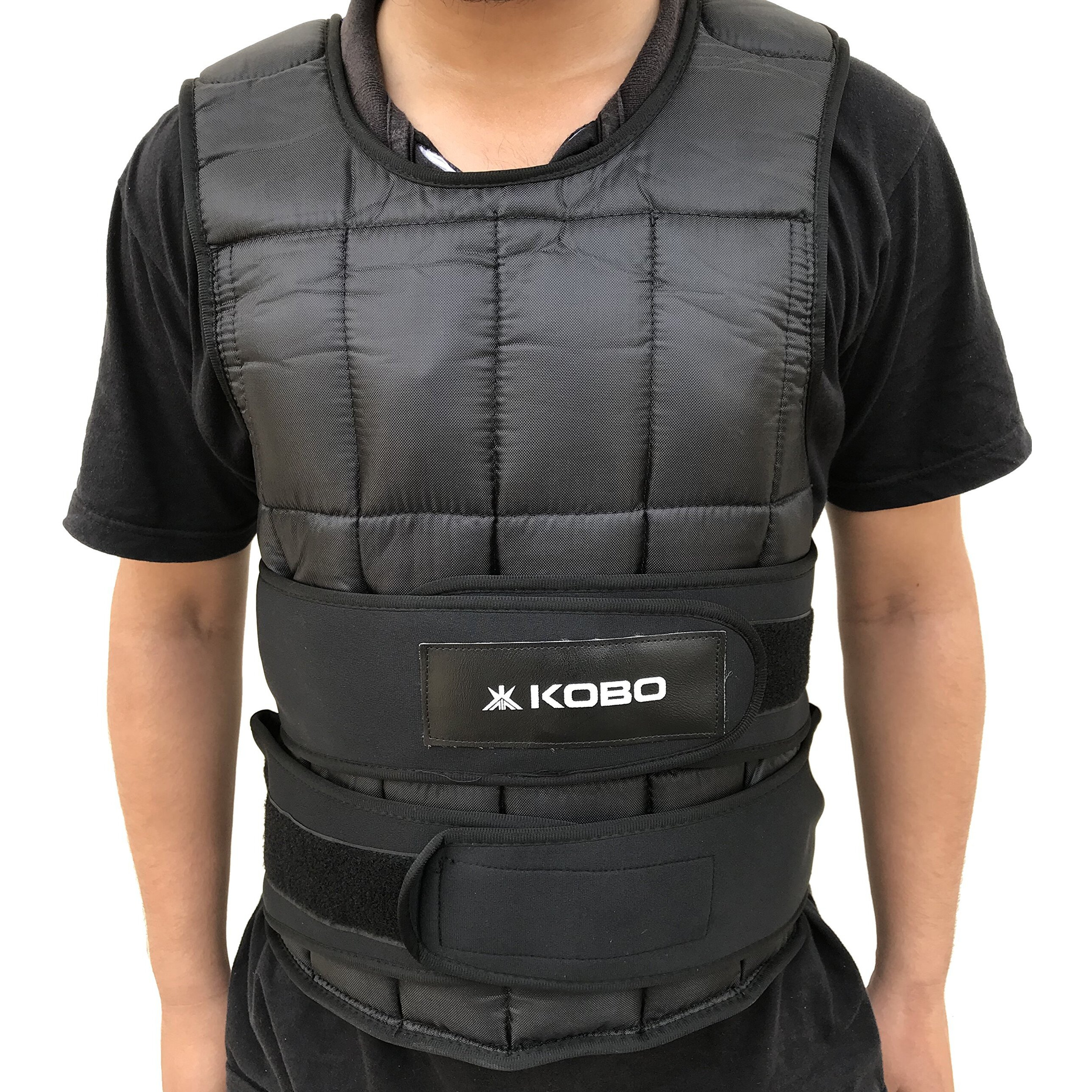 Kobo - CTA-20 CTA-20 Nylon Weighted Vest, Adult 15Kg (Black)