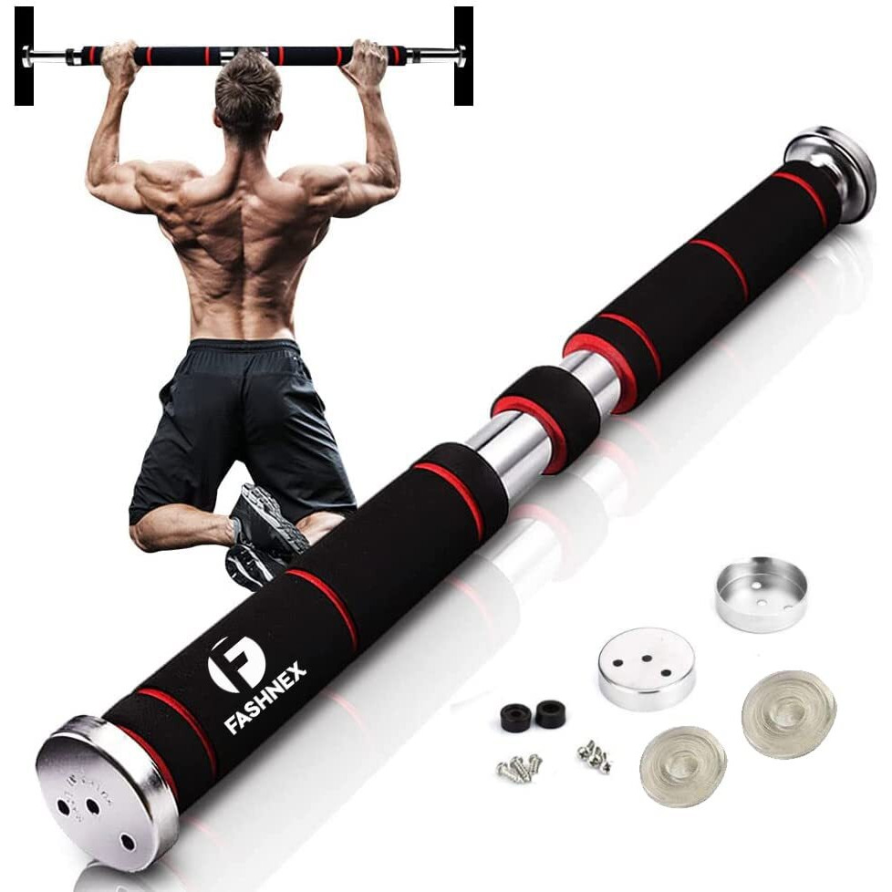 Fashnex Pull up Bar, Chin up Bar for 65cm-85cm Door Way size, Mounts with Screws for Pullups, chinups at Home exercises for Men and Women