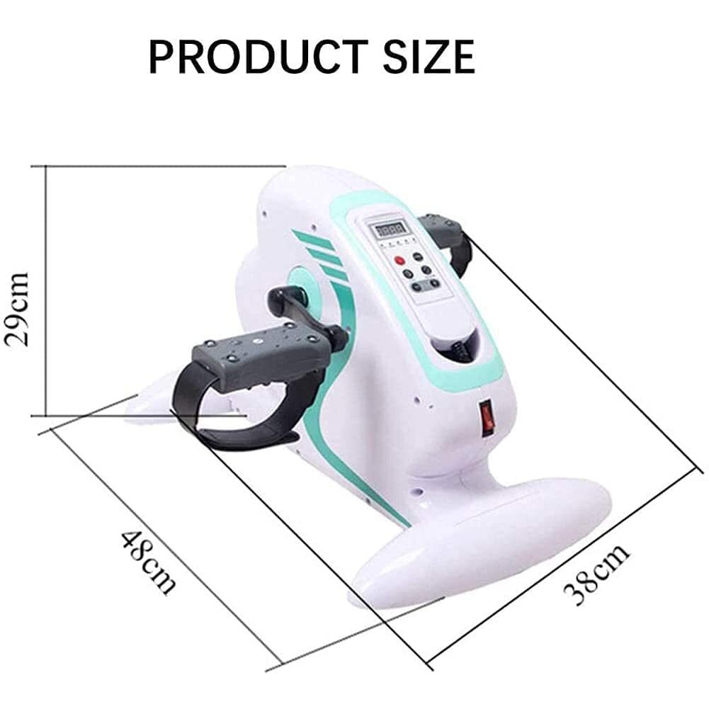 Healthcave Motorized Electric Mini Exercise Bike Trainer with Intelligent Remote Control for home and gym | Mini Ergometer with Full Accessories | 1 Year Warranty