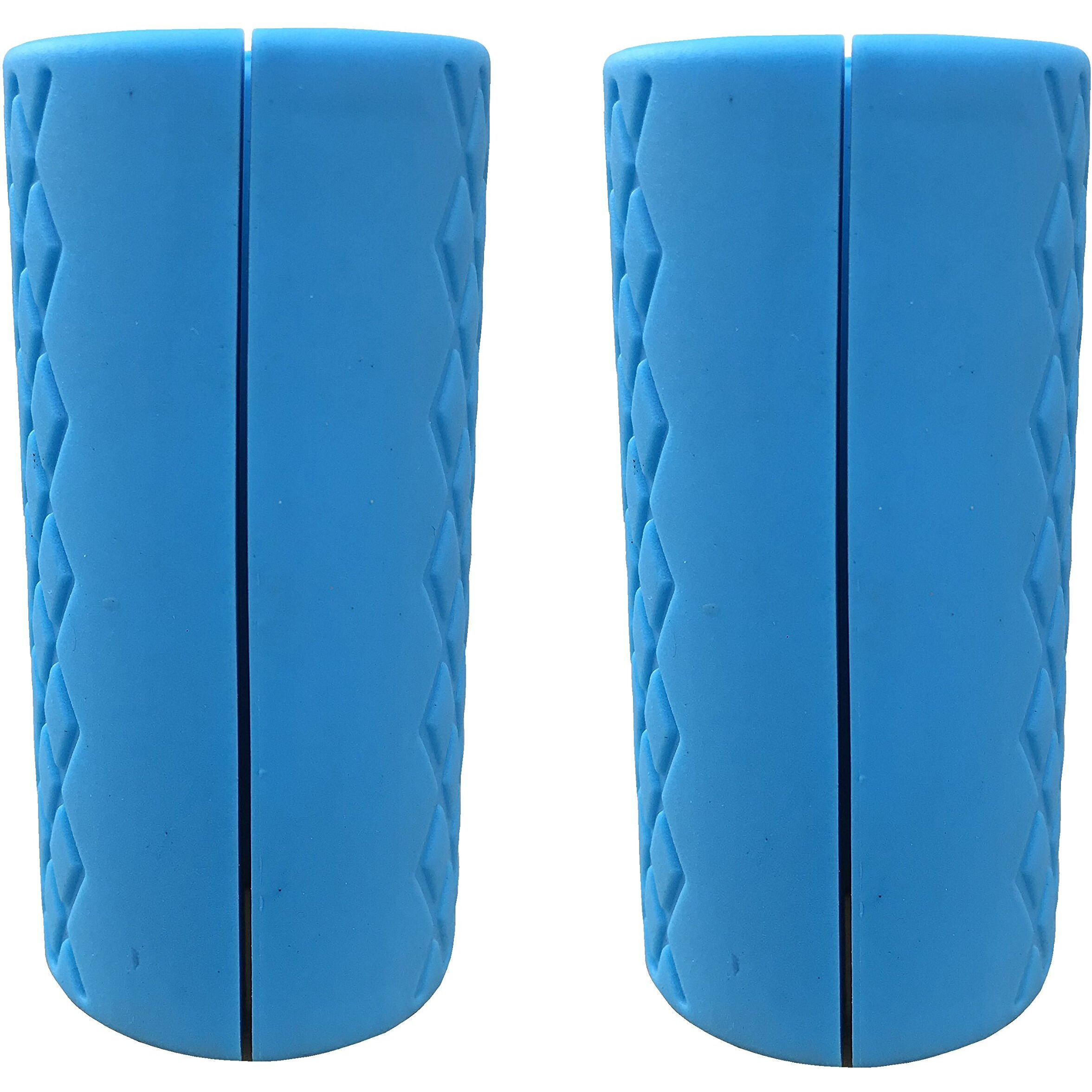 Kobo Rubber Thick Bar Grips Turns Barbell, Dumbbell,&Kettlebell Into Gripz For Fat Bar Training&Muscle Growth. Strengthen Your Forearm, Biceps, Triceps, Chest. For Crossfit, Strongman Bodybuilding