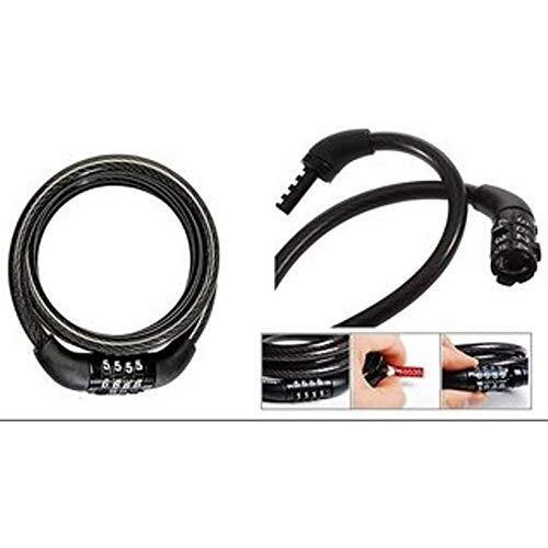 MorningVale Snowpearl Multipurpose 4 Digit Numeric Cable Bike/Bicycle Helmet Lock For Avenger 220 Dtsi (Black), Combination Lock