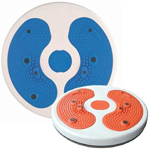 SKYFUN (LABEL) Plastic Tummy Waist Twister Magnetic Disk Hot Sweating Body Shapers Slimming Rotating Machine Ankle Body Aerobic Exercise Reflexology Cincher Girdle Both Direction Rotation-Multi Color