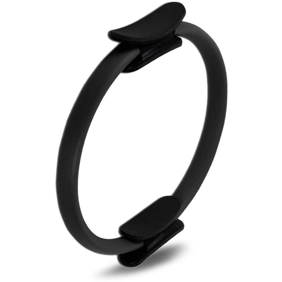 GOCART WITH G LOGO Yoga Circle Exercise Pilates Ring with Full Body Toning Fitness for Stretching, Relaxation (Black)