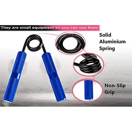 GOCART WITH G LOGO 65-70 KG Hand Grip Strengthener Strength Trainer Adjustable Resistance Exerciser 150lbs Hand Grip/Fitness Grip (BLUE)