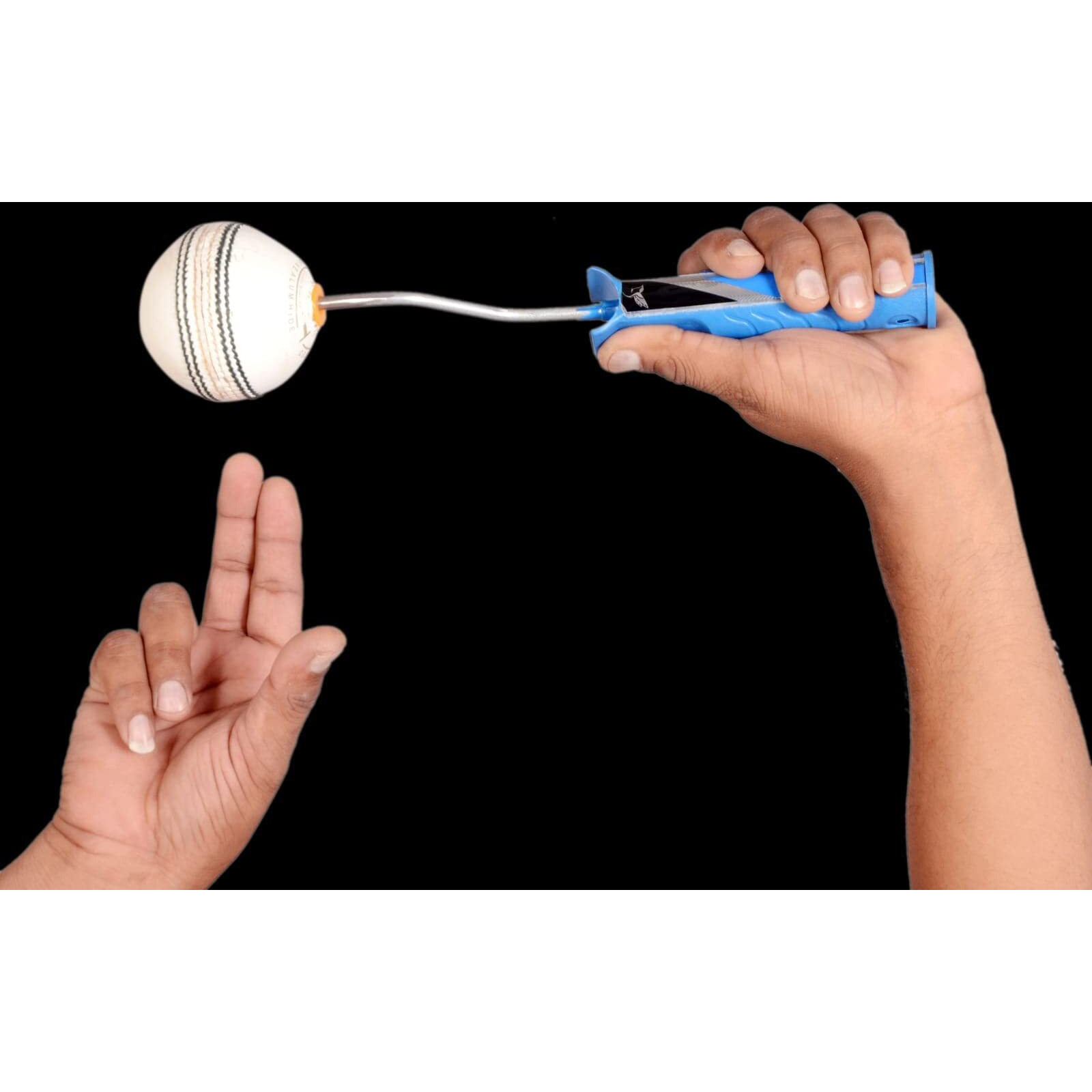 Woodpecker Cricket Ball Seam Revolution Practice Handle with Rotating Ball- (Pack of 1) - White Ball