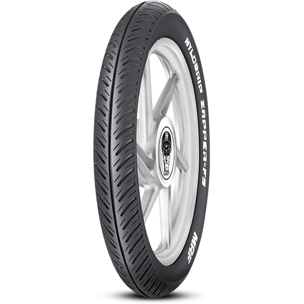 MRF Nylogrip Zapper-FS 80/100 -18 47P Tubeless Bike Tyre, Front
