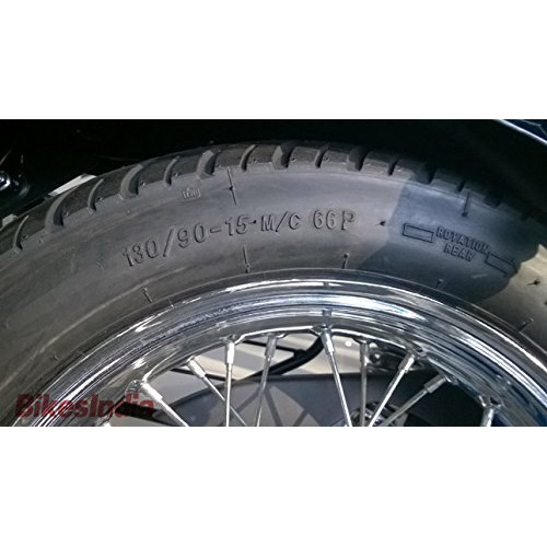 MRF Nylogrip Zapper-Y 130/90-15 66P Tube-Type Bike Tyre, Rear