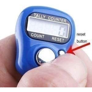 Mini Hand Tally Counter Finger Ring Digital Electronic Head Count,Japa Counter Counting Machine For Mantra Jap And Cricket Umpire And Various Counting Purpose Small (Color May Vary)