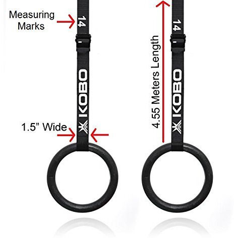 Kobo CTA-21 Nylon Gymnastic Roaman Ring (Black)