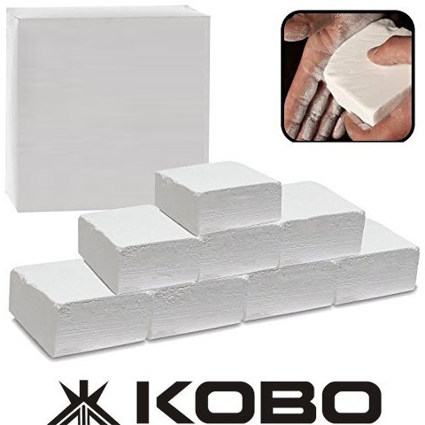 Kobo Gym Chalk - Gymnastics, Rock Climbing, Power Lifting, Cross Fitness No Slip, No Moisture Chalk (Imported, White)