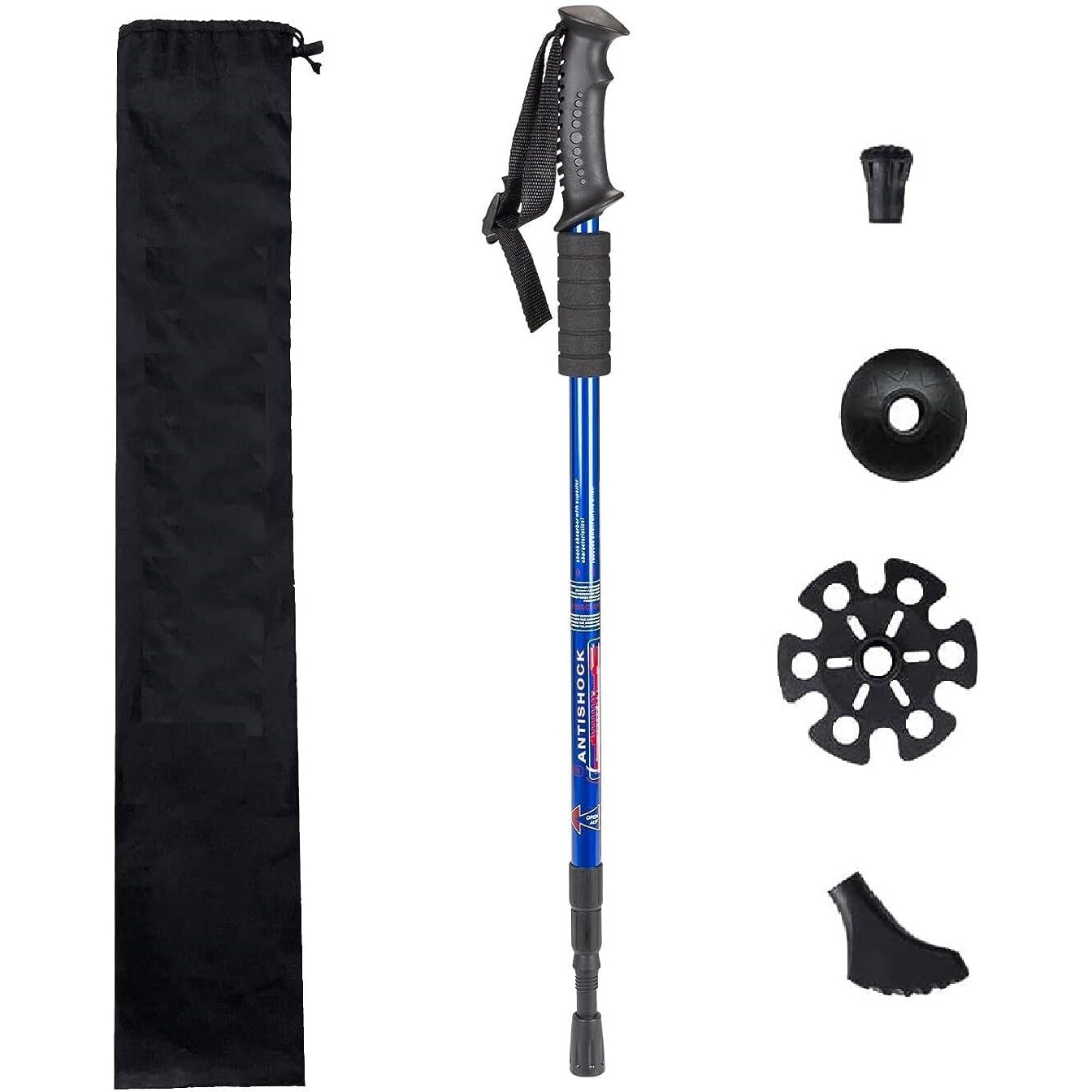 RudraLand Hiking Trekking Poles, Collapsible,Lightweight, Anti Shock, Hiking or Walking Sticks,Adjustable Hiking Pole for Men and Women, All Terrain Accessories and Carry Bag