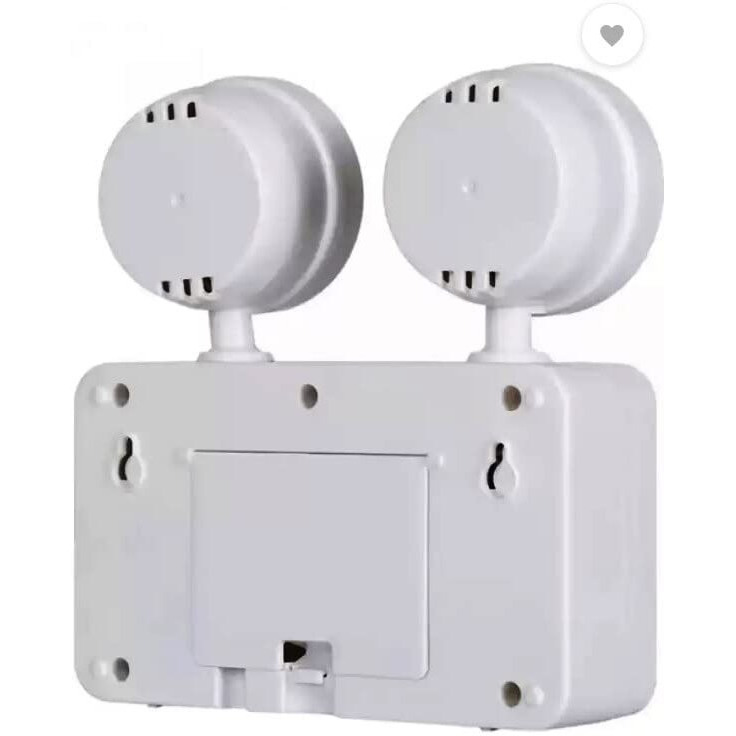Boosty Portable Automation Systems for Industrial Emergency Light Double Heads Rechargeable & Twin Spot for Commercial 8 hrs Flood Lamp 100 Watts Wall Mount White 10000 Lumens