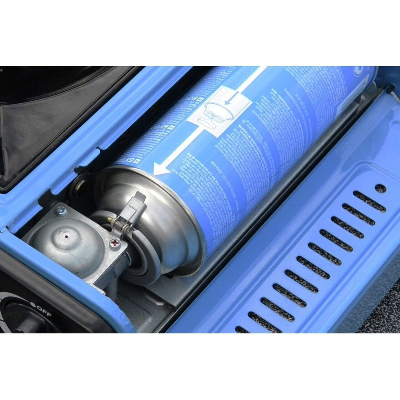 CAMPINGAZ Alloy Steel Camp Bistro 2 Camping Stove with Cp250 Portable Gas Cartridge - Pack of 4 (Blue, 33 X 28 X 9 Cm)