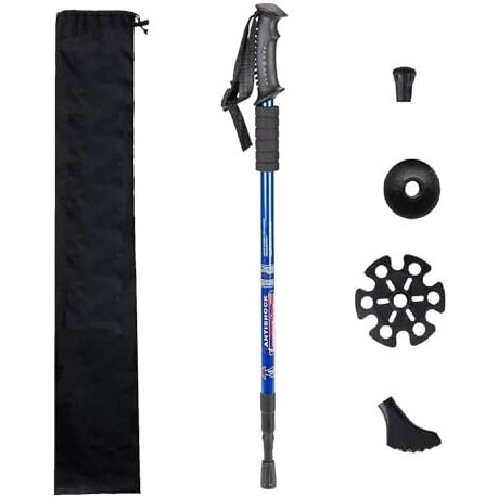 RudraLand Hiking Trekking Poles, Collapsible,Lightweight, Anti Shock, Hiking or Walking Sticks,Adjustable Hiking Pole for Men and Women, All Terrain Accessories and Carry Bag (2)
