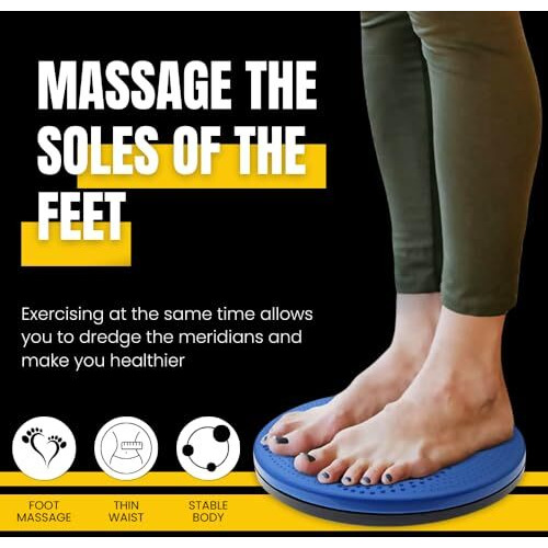 Pro365 Waist Disc Acupressure With Magnets Reflexology Slimming Abdominal 5 In 1 Tummy Twister Ab Exerciser - Blue