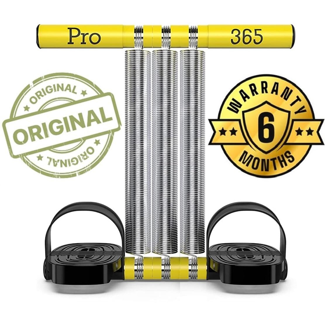PRO365 Tummy Trimmer Exerciser/Flat Pedal For Extra Support/Sit Up Equipment/Sport Fitness/Leg Exerciser/Home Gym Equipment (6 Month Warranty, Triple Spring), Multi-Coloured