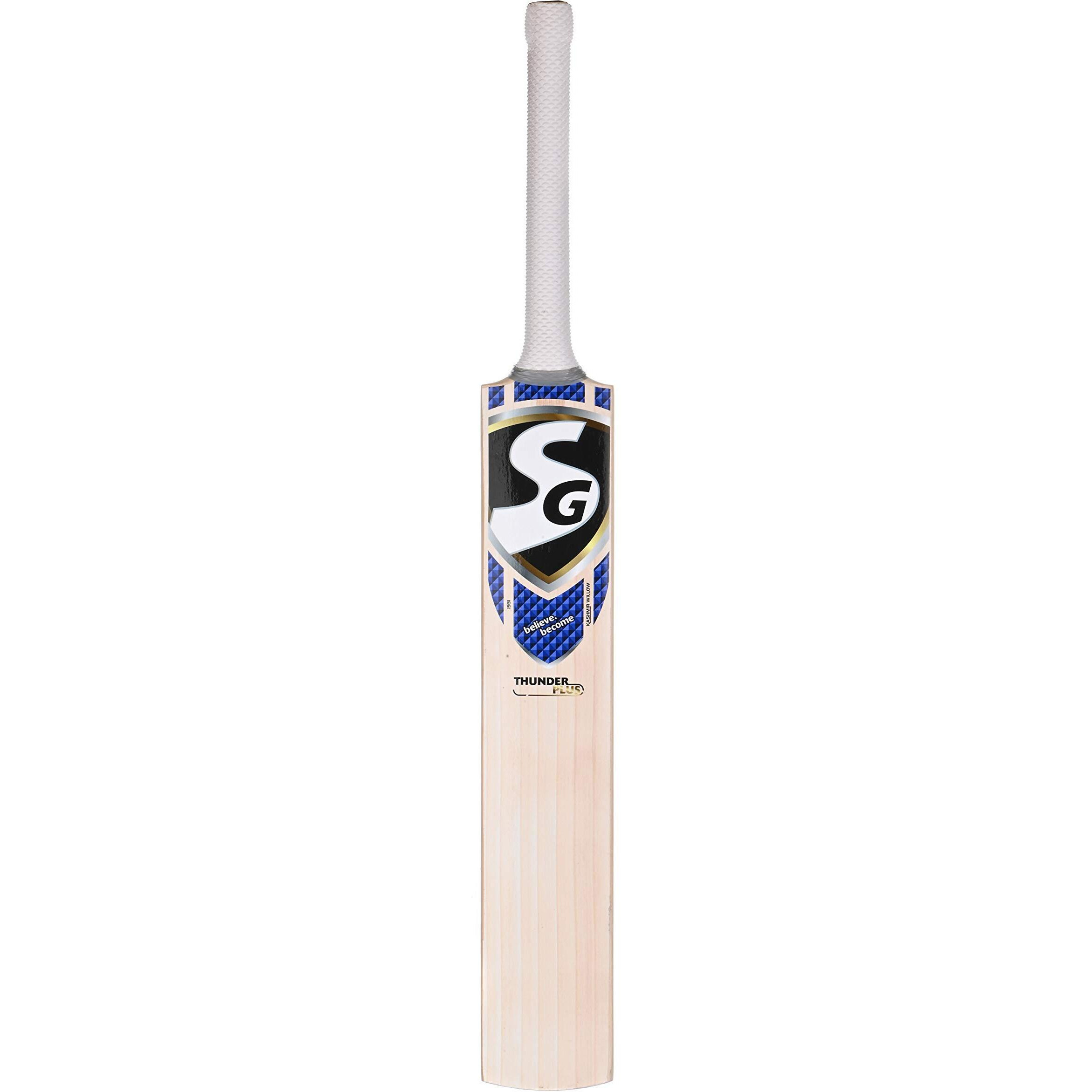 SG Thunder Plus Kashmir-Willow Kashmir Willow Cricket Bat, Size 6