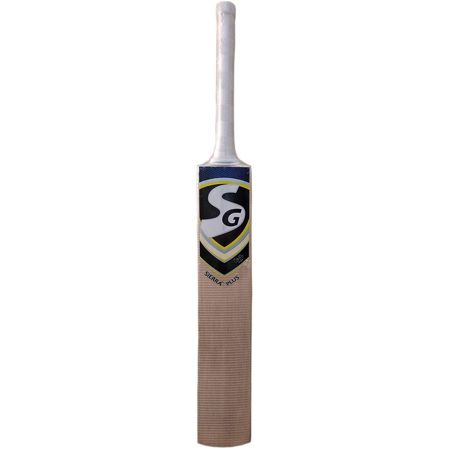Sg Sierra Plus Kashmir Willow Cricket Bat ( Size Size 4,Leather Ball ), Wood, Multicolour