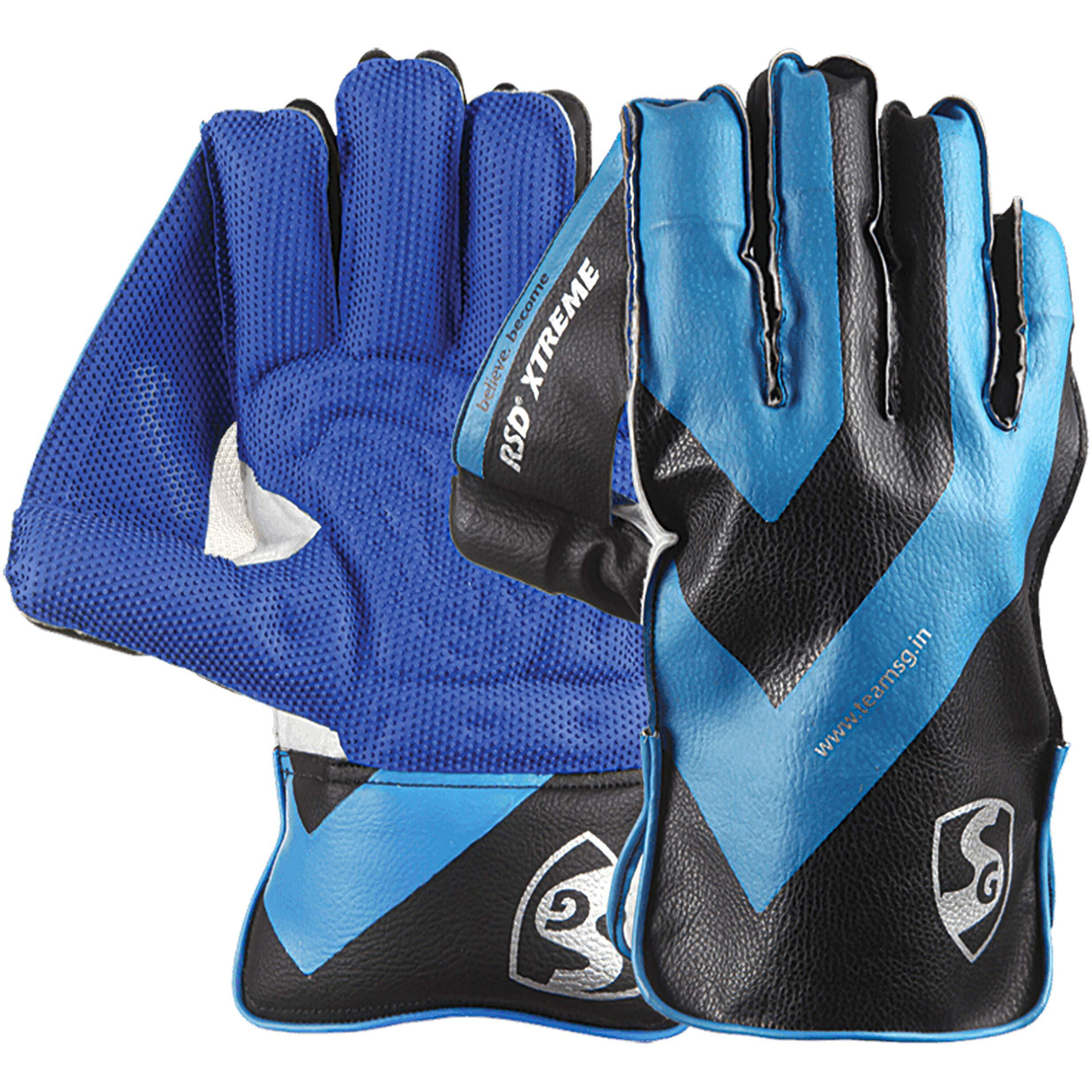 SG RSD Xtreme Wicket Keeping Gloves, Adult (Colour May Vary), Polyvinyl Chloride & Rubber, Cricket