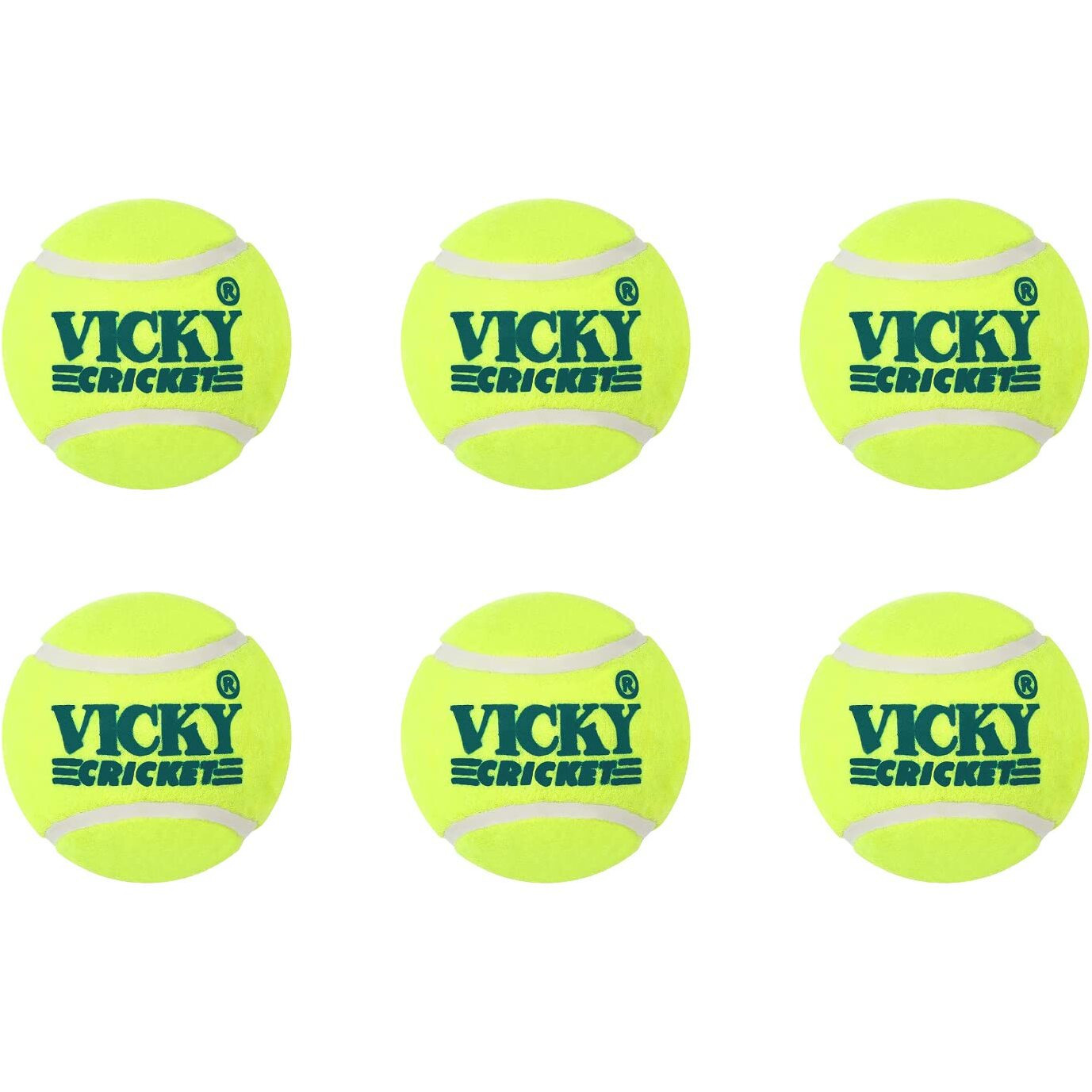 Vicky Yellow Tennis/Cricket Ball Light Multipurposeful Design & Durable Rubber Built Ideally Designed for Sports Enthusiasts or Trainees- Pack of 6