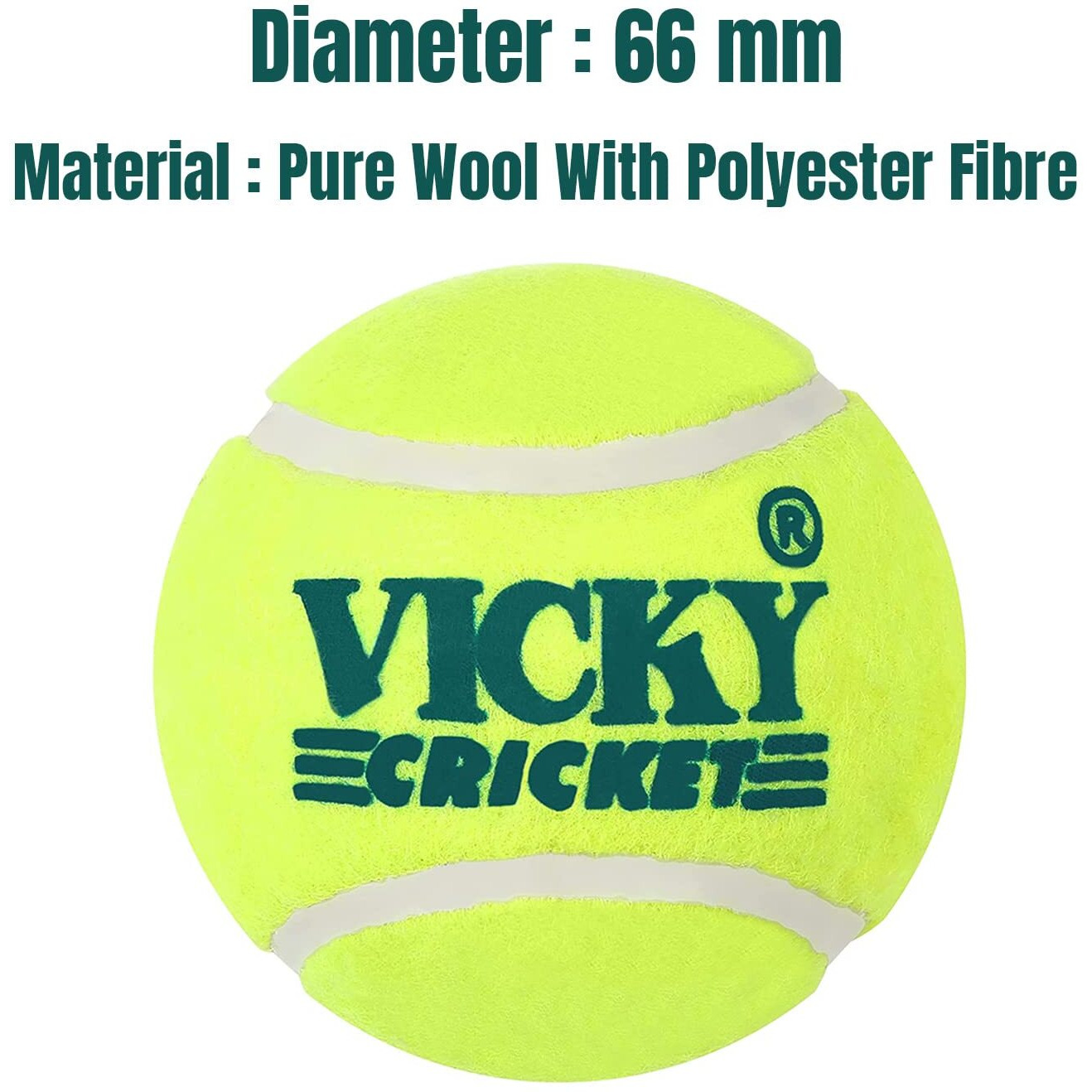 Vicky Yellow Tennis/Cricket Ball Light Multipurposeful Design & Durable Rubber Built Ideally Designed for Sports Enthusiasts or Trainees- Pack of 6